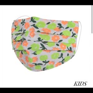 Kids neon flower face mask *washable *